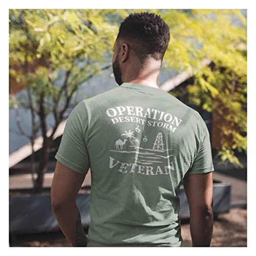 VetFriends.com Operation Desert Storm Veteran T-Shirt Vintage Distressed Graphic T Olive Drab 3 VetFriends.com Operation Desert Storm Veteran T-Shirt Vintage Distressed Graphic T Olive Drab - Image 3