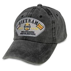 Vietnam Veteran Hat With Once Strangers Forever Brothers - Vintage Gray