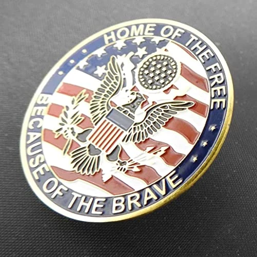 US Flag Lapel Pin With Home Of The Free Because Of The Brave American Eagle Pin Lapel Pin Patriotic 2 US Flag Lapel Pin With Home Of The Free Because Of The Brave American Eagle Pin Lapel Pin Patriotic - Image 2