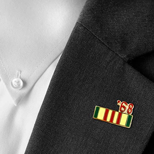 1968 Vietnam Service Ribbon Hat/Lapel Pin 7/8 Inch 1 1968 Vietnam Service Ribbon Hat/Lapel Pin 7/8 Inch