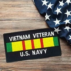 Vietnam Veteran Navy Patch Licensed Military Apparel Patriotic Products Gifts For Veterans Families And Retired VetFriends.com -Bruce Store 51ZQ8TI6gQL