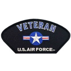 U.S. Air Force Veteran Patch With USAF Roundel Licensed Military Apparel Patriotic Products Gifts For Veterans Families And Retired VetFriends.com