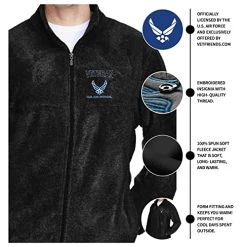 US Air Force Vereran Fleece Jacket With Tradtional Hap Arnold Wings Embroidered -Bruce Store 51einAd8TeL