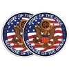 Home Of The Free Because Of The Brave Eagle Seal Patriotic Circle Decal/Bumper Sticker Quantity Of (2)