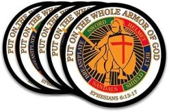VetFriends.Com Armor Of God Christian/US Veteran Circle Decal Sticker Multi Pack (5) -Bruce Store 51fROaXiKPL. AC