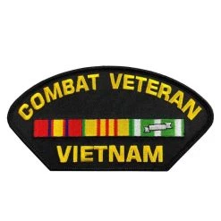 Combat Veteran Vietnam Patch Licensed Military Apparel Patriotic Products Gifts For Veterans Families And Retired VetFriends.com