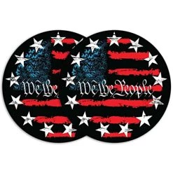 Betsy Ross 'We The People' 13-Star American Flag Circle Decal Sticker Quantity Of (2)