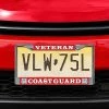 Coast Guard Veteran Metal License Plate Frame Licensed Military Apparel Patriotic Products Gifts For Veterans Families And Retired VetFriends.com