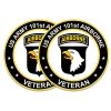 US Army Veteran Circle Decal Sticker With 101st Airborne Graphic Quantity Of (2)