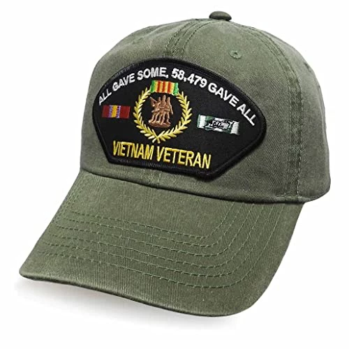 Vietnam Veteran: All Gave Some, 58,479 Gave All - Vintage Olive Drab Hat 1 Vietnam Veteran: All Gave Some, 58,479 Gave All - Vintage Olive Drab Hat