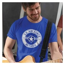 VetFriends.com US Air Force Retired T-Shirt With Roundel Logo -Bruce Store 51k9rgymAJL 2