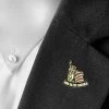 God Bless America Flag And Statue Of Liberty Hat/Lapel Pin
