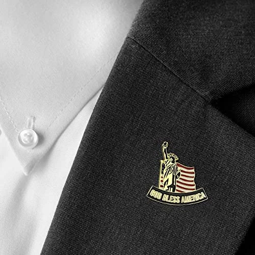 God Bless America Flag And Statue Of Liberty Hat/Lapel Pin 1 God Bless America Flag And Statue Of Liberty Hat/Lapel Pin