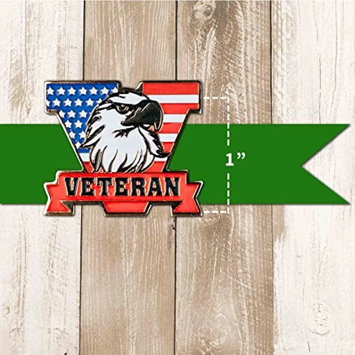VetFriends.com Hat/Lapel Pin With American Flag Veteran V (Brass, 1" X 1.5") 6 VetFriends.com Hat/Lapel Pin With American Flag Veteran V (Brass, 1" X 1.5") - Image 6