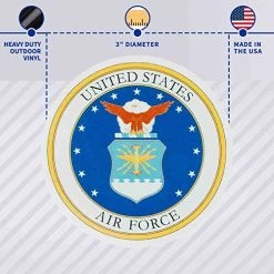 VetFriends.com United States Air Force Eagle Seal Circle Decal/Bumper Sticker Quantity Of (2) -Bruce Store 51n4WMyh1AL