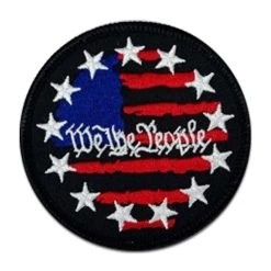 We The People Patch With Flag Graphic Licensed Military Apparel Patriotic Products Gifts For Veterans Families And Retired VetFriends.com