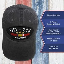 VetFriends.com US Veteran Hat With DD-214 Alumni Text And National Service Ribbon Graphic - Embroidered Adjustable Vintage Washed Gray Cap 6 VetFriends.com US Veteran Hat With DD-214 Alumni Text And National Service Ribbon Graphic - Embroidered Adjustable Vintage Washed Gray Cap -Bruce Store 51uFL4o3epL
