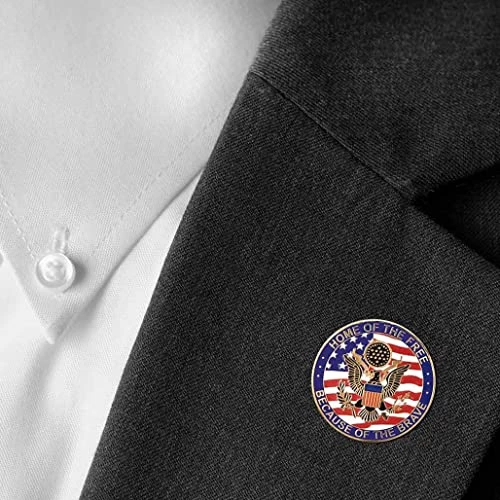 US Flag Lapel Pin With Home Of The Free Because Of The Brave American Eagle Pin Lapel Pin Patriotic 6 US Flag Lapel Pin With Home Of The Free Because Of The Brave American Eagle Pin Lapel Pin Patriotic - Image 6