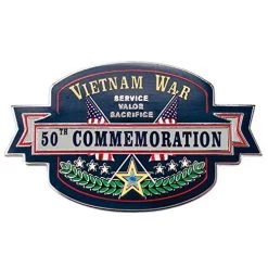 VetFriends.com Vietnam War 50th Commemoration Hat Lapel Pin