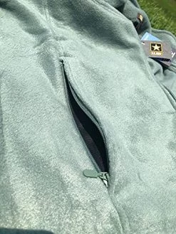 VetFriends.com US Army Star Logo Embroidered Fleece Jacket Sage Green Full Zipper -Bruce Store 51wlGvTPn5L 1