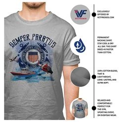 US Coast Guard Semper Paratus Performance T-Shirt With USCG Logo, Boat, Plane, Anchor, And Helicopter Graphics -Bruce Store 51xReMEyG5L 1
