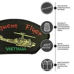 Vietnam Frequent Flyer Patch Licensed Military Apparel Patriotic Products Gifts For Veterans Families And Retired VetFriends.com -Bruce Store 51y32szlesL