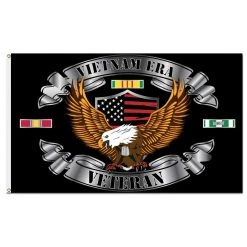 Vietnam Era Veteran Flag With Eagle And Shield Graphics Licensed Military Apparel Patriotic Products Gifts For Veterans Families And Retired VetFriends.com