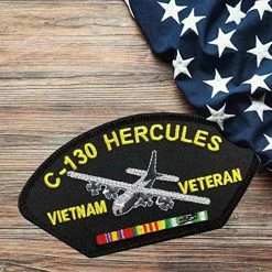 Vietnam Veteran W/Ribbon: C-130 Hercules Patch Licensed Military Apparel Patriotic Products Gifts For Veterans Families And Retired VetFriends.com -Bruce Store 61GJ2LXuwKL