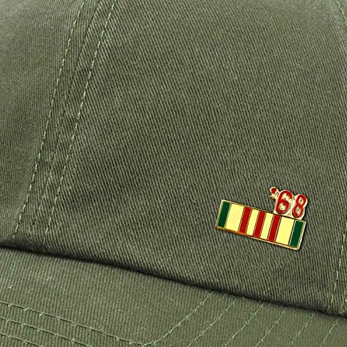 1968 Vietnam Service Ribbon Hat/Lapel Pin 7/8 Inch 2 1968 Vietnam Service Ribbon Hat/Lapel Pin 7/8 Inch - Image 2