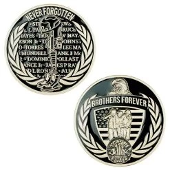 Vietnam Brothers Forever Commemorative Challenge Coin Licensed Military Apparel Patriotic Products Gifts For Veterans Families And Retired VetFriends.com