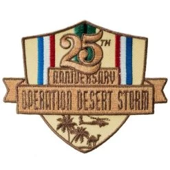 VetFriends.com Desert Storm 25th Anniversary Patch 3.25" X 4.0" Embroidered, Service Ribbon Graphics