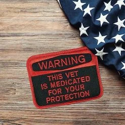 Medicated Vet Patch Licensed Military Apparel Patriotic Products Gifts For Veterans Families And Retired VetFriends.com -Bruce Store 61bd2sItiPL