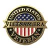 United States Vietnam Era Veteran Circle Lapel Pin With American Flag Graphic