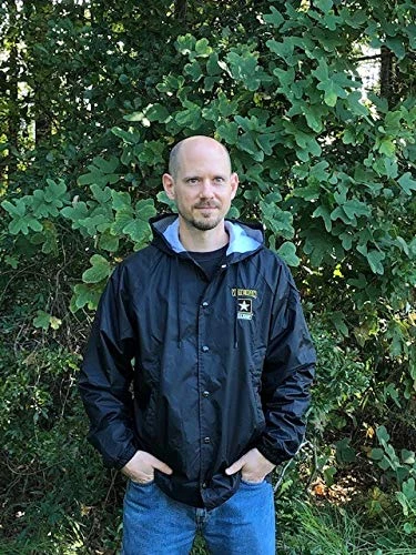 US Army Veteran Embroidered Hooded Sports Jacket With Army Logo - Officially Licensed 1 US Army Veteran Embroidered Hooded Sports Jacket With Army Logo - Officially Licensed