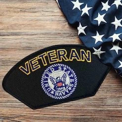 Navy Veteran Patch With Blue Emblem Licensed Military Apparel Patriotic Products Gifts For Veterans Families And Retired VetFriends.com -Bruce Store 61nBo533kcL