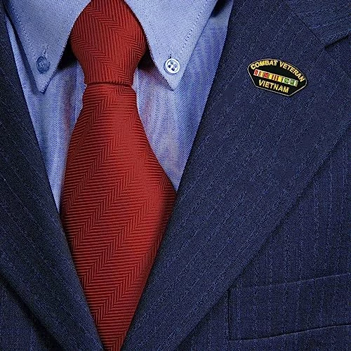 Combat Veteran Vietnam Service Ribbon Lapel Pin - 1.5 Inches 3 Combat Veteran Vietnam Service Ribbon Lapel Pin - 1.5 Inches - Image 3