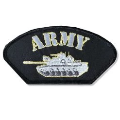 US Army Patch With Army Tank Graphic Licensed Military Apparel Patriotic Products Gifts For Veterans Families And Retired VetFriends.com