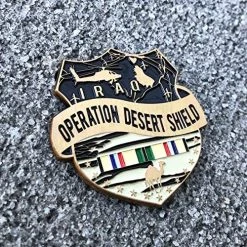 Operation Desert Shield Veteran Challenge Coin Licensed Military Apparel Patriotic Products Gifts For Veterans Families And Retired VetFriends.com