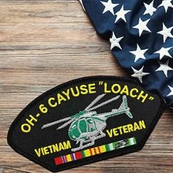 Vietnam Veteran W/Ribbon OH-6 Cayuse Loach Patch Licensed Military Apparel Patriotic Products Gifts For Veterans Families And Retired VetFriends.com -Bruce Store 61yvuMQjGHL